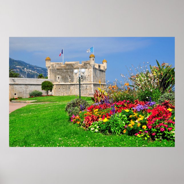 Póster Bastión de Menton en Francia (Frente)