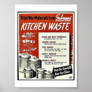 Póster Basura de la cocina