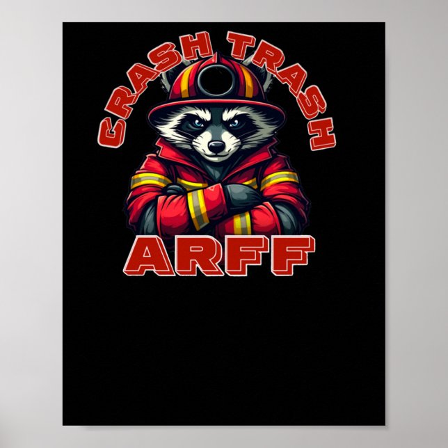 Póster Basura del choque. Bomberos de Rescate de Aeronave (Frente)