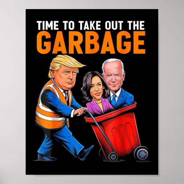 Póster Basura Para El Momento Divertido De Trump 2024 De  (Frente)