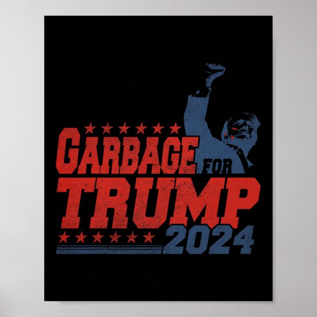 Póster Basura para Trump 2024 (Frente)