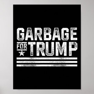 Póster Basura para Trump 2024 Basura Trump Vintage Basura