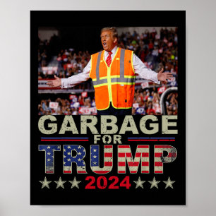 Póster Basura para Trump 2024 Tees - Desi, partidario de 