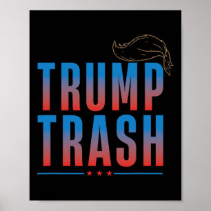 Póster Basura Trump 2025 Grunge Basura Para Trump Diverti
