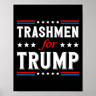 Póster Basureros para Trump 2025 Funny Election Garbygema