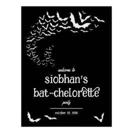 Póster Bat-chelorette Halloween Fiesta de Bachelorette Te