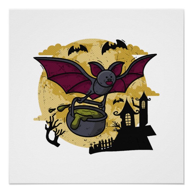 Póster Bat Halloween (Anverso)