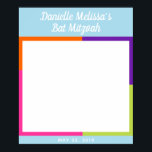 Póster Bat Mitzvah Color Block Guest Rótulo in Poster<br><div class="desc">Este colorido cartel es la forma perfecta para que los huéspedes dejen una nota de honor. Utilice el formulario de plantilla para agregar su propia información.</div>