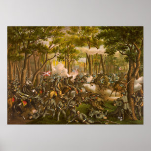 Póster Batalla americana de la guerra civil del desierto