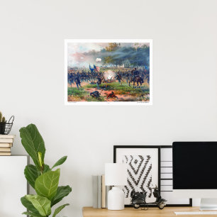 Póster Batalla de Antietam Thure de Thulstrup 1887 Restau