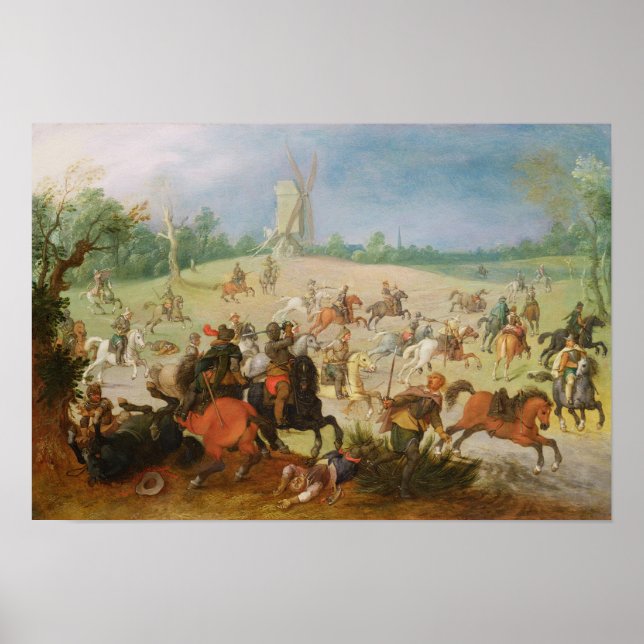 Póster Batalla de caballería (Frente)