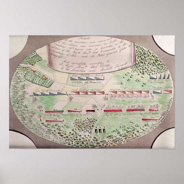 Póster Batalla de Camden, 1780 (Frente)