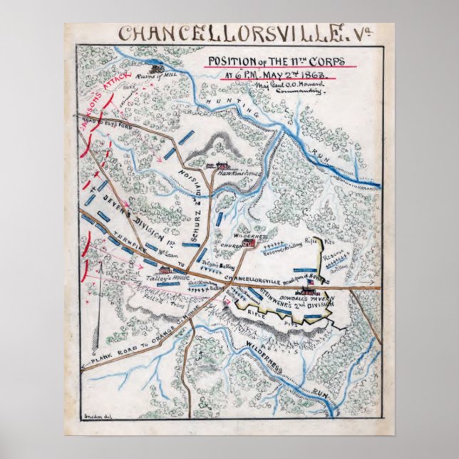 Póster Batalla de Chancellorsville (Frente)