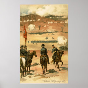 Póster Batalla de Chattanooga 1863 en la guerra civil est