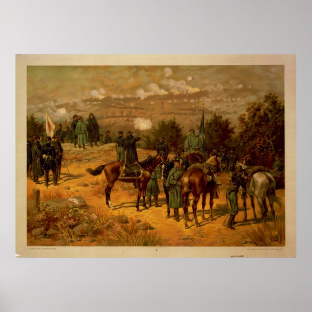 Póster Batalla de Chattanooga por Thure de Thulstrup (Frente)