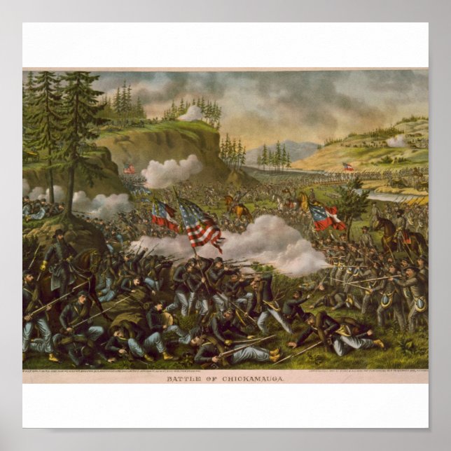 Póster Batalla de Chickamauga, publicada alrededor de 189 (Frente)