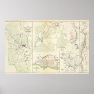 Póster Batalla de Corinth Iuka Bayou Fourche