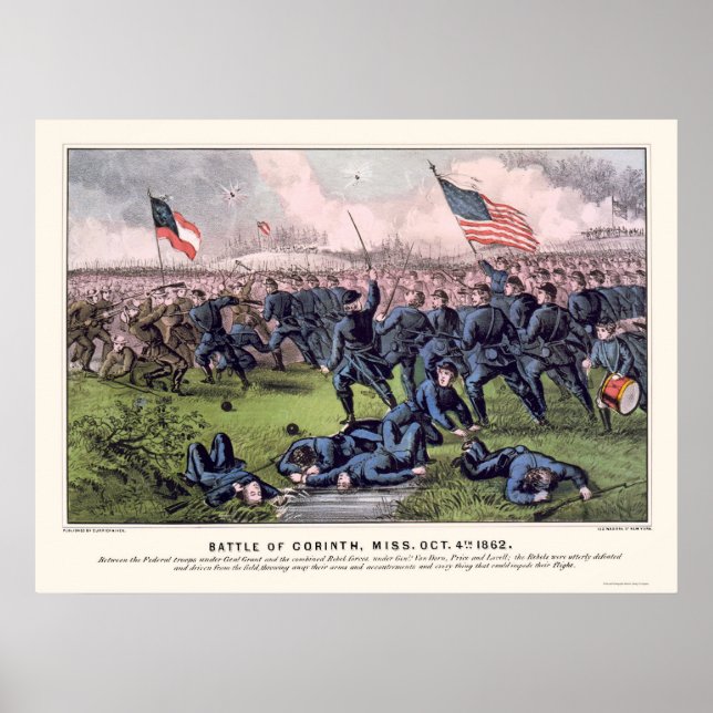 Póster Batalla de Corinto para 1862 (Frente)