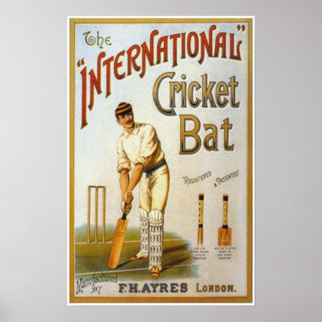 Póster Batalla de cricket internacional (Frente)