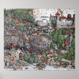 Póster Batalla de Dornach, 1499