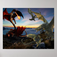 Batalla de Fantasía de Dragones Rojos vs Verdes