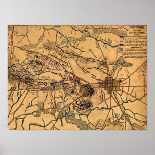 Póster Batalla de Gettysburg 10