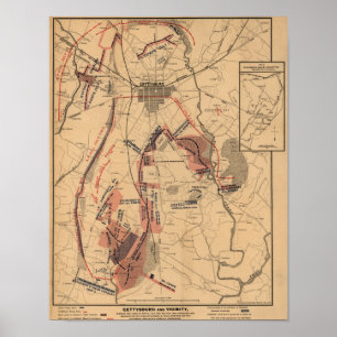 Póster Batalla de Gettysburg 14