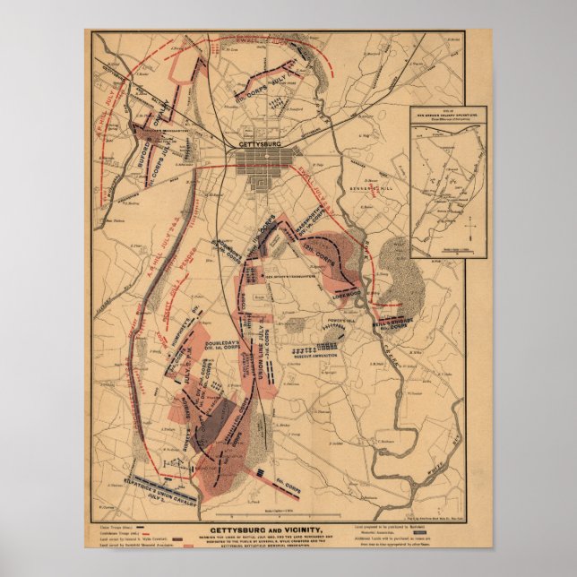 Póster Batalla de Gettysburg 14 (Frente)
