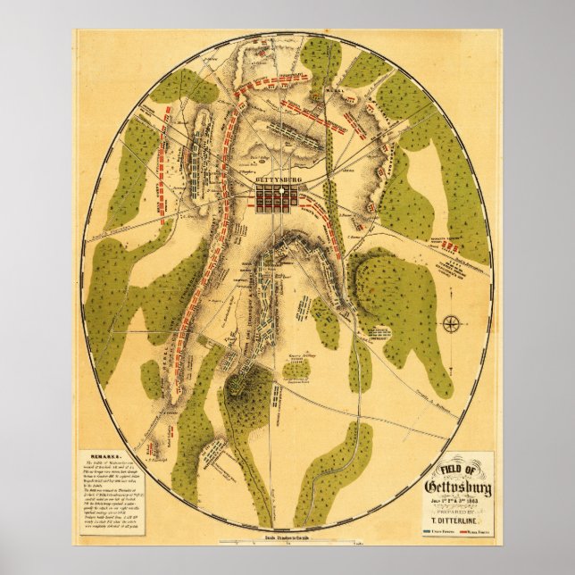 Póster Batalla de Gettysburg 3 (Frente)