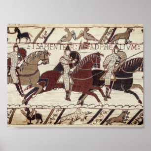 Póster Batalla de Hastings - Caballeros normandos