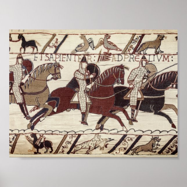 Póster Batalla de Hastings - Caballeros normandos (Frente)
