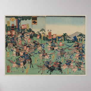 Póster Batalla de Kawanakajima