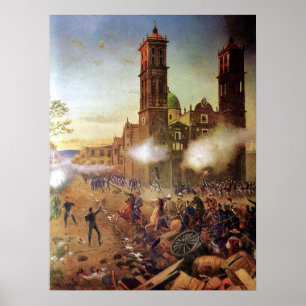 Póster Batalla de la historia mexicana de Puebla
