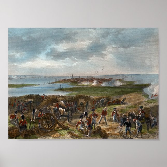 Póster Batalla de la isla de Sullivan, 1776 (Frente)