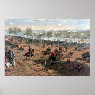 Póster Batalla de la pintura de Gettysburg (restaurada)