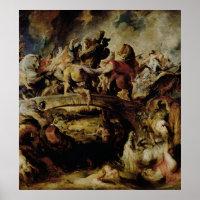 Batalla de las amazonas y los griegos , c.1617