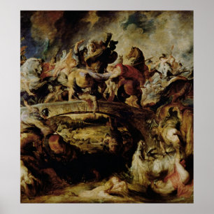 Póster Batalla de los Amazonas y de los Griegos, c.1617