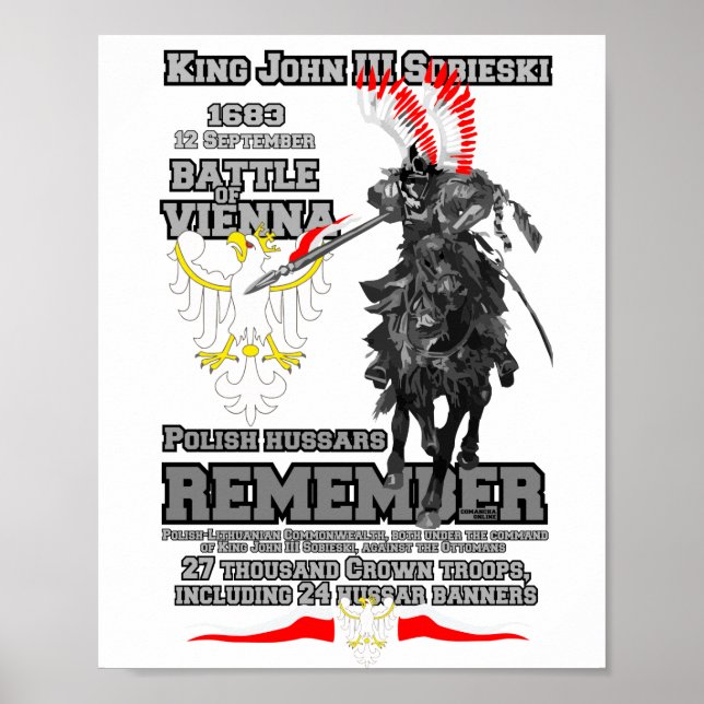 Póster Batalla de los Hussars polacos de Viena (Frente)