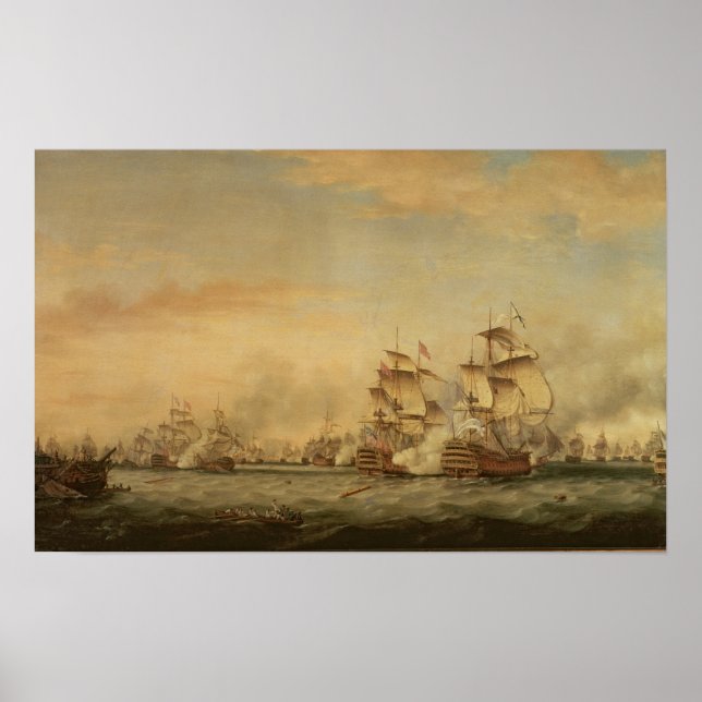 Póster Batalla de los santos, 1782 (Frente)