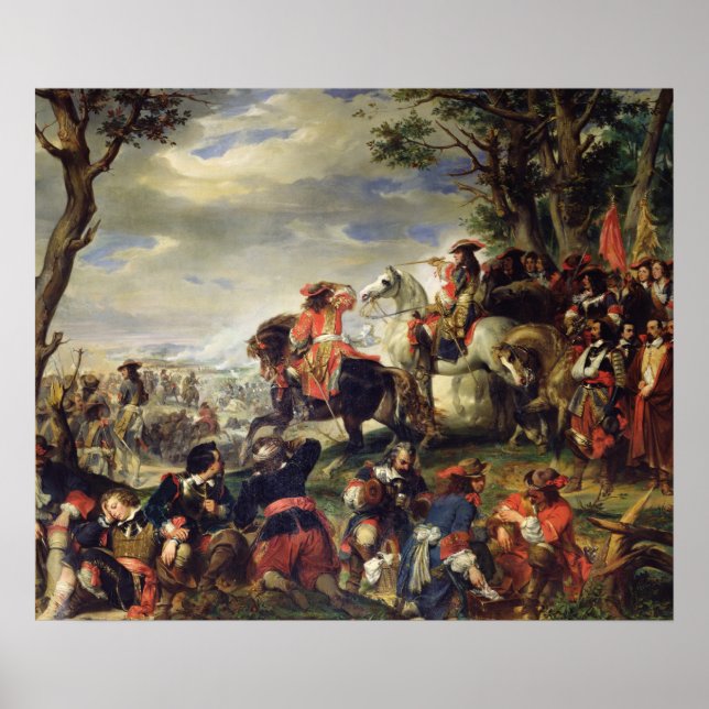 Póster Batalla de Marsella, 4 de octubre de 1693, 1837 (Frente)