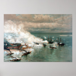 Póster Batalla De Mobile Bay — Guerra Civil