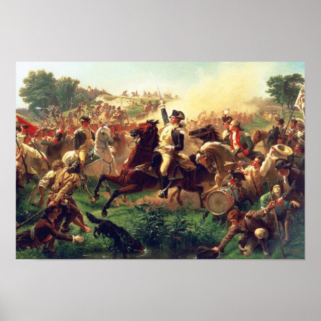 Póster Batalla de Monmouth por Emanuel Leutze (Frente)