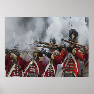 Póster Batalla de New Orleans, línea británica