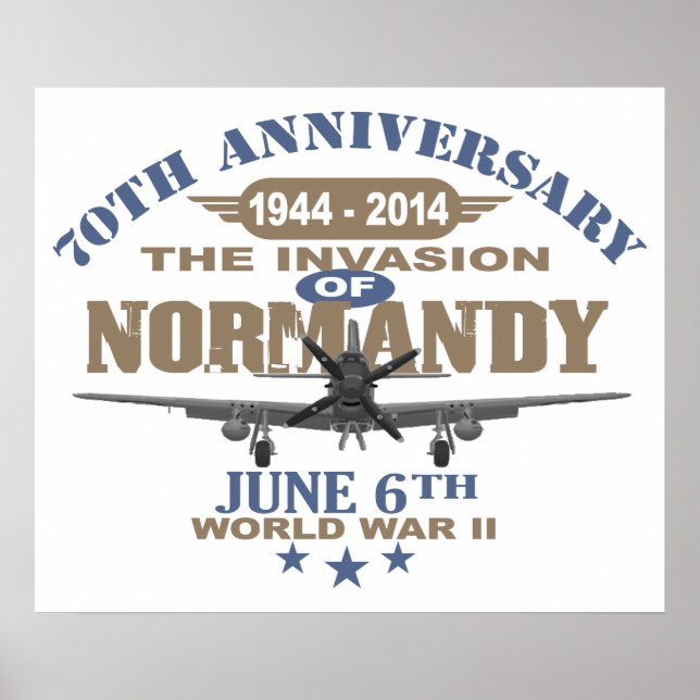 Póster Batalla de Normandía en el 70 aniversario del Día  (Frente)