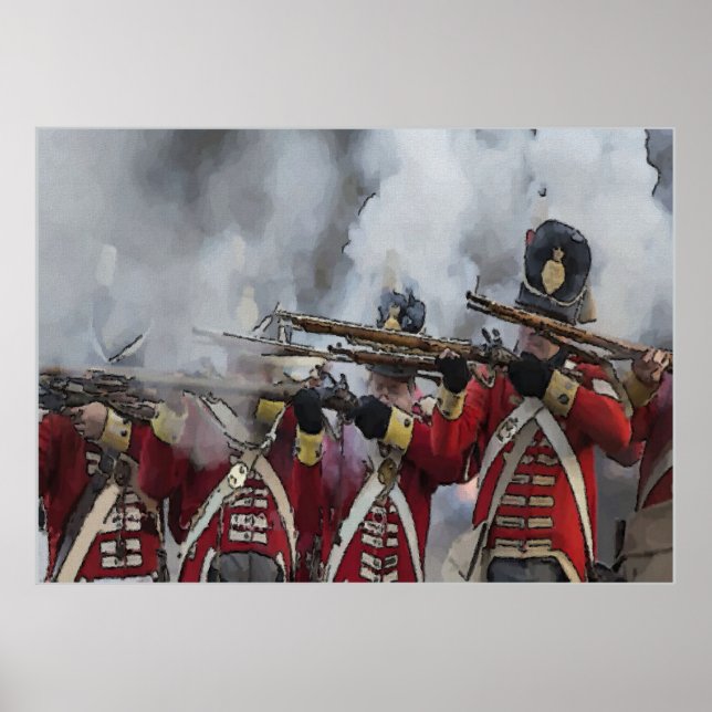 Póster Batalla de Nueva Orleans, línea británica (Frente)