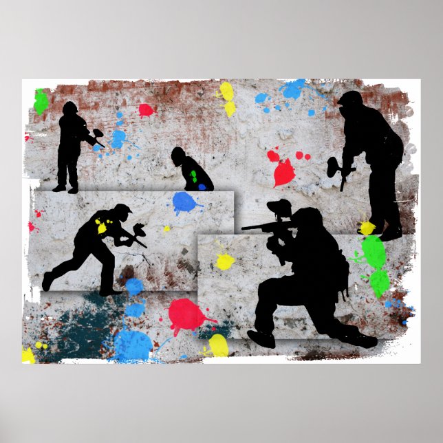 Póster Batalla de Paintball (Frente)