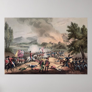 Póster Batalla de Pombal, grabada por Thomas Sutherland