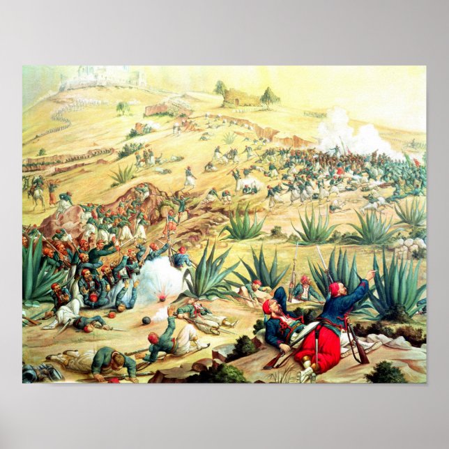 Póster Batalla de Puebla, 5 de mayo de 1862 (Frente)