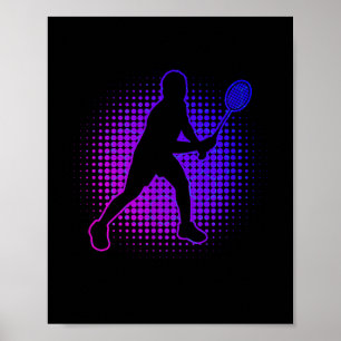 Póster Batalla de squash para mujeres de Badminton Player