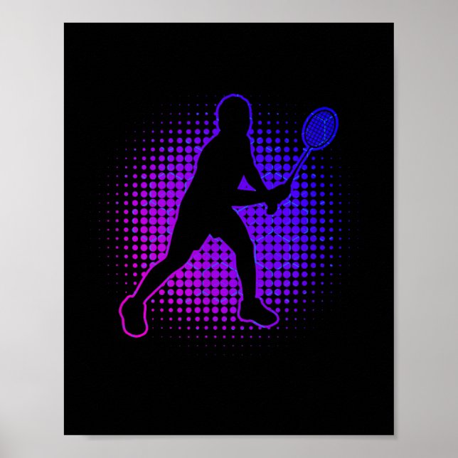 Póster Batalla de squash para mujeres de Badminton Player (Frente)